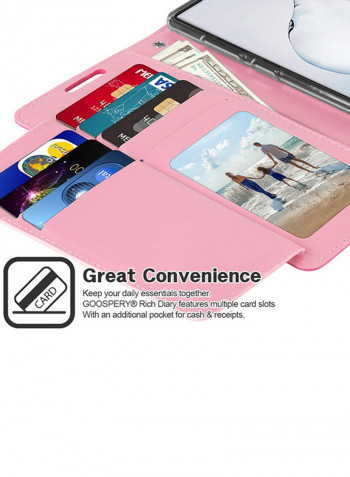 Leather Protective Case Cover For Samsung Galaxy Note 10 Fuchsia