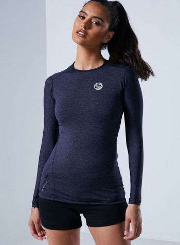 Mirage Rashguard Logo Detail T-Shirt رمادي