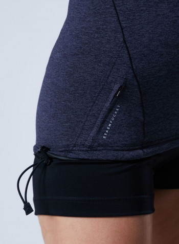 Mirage Rashguard Logo Detail T-Shirt رمادي