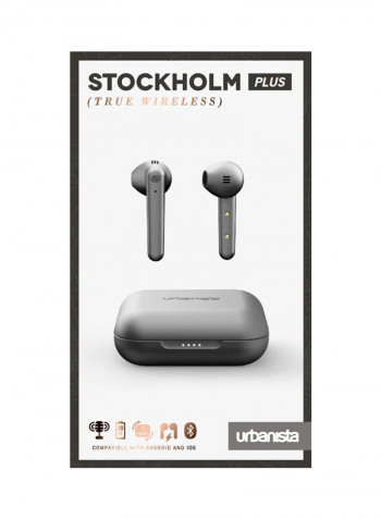 Stockholm Plus True Wireless Headphones With Charging Case Titanium