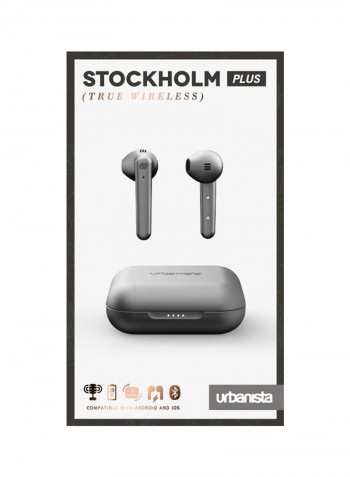 Stockholm Plus True Wireless Headphones With Charging Case Titanium