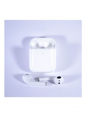 Bluetooth In-Ear Earbuds With Wireless Charging Case White