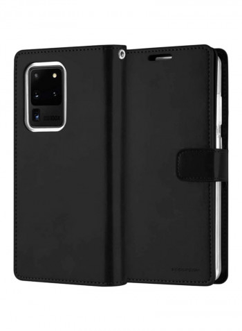 Protective Flip Cover With Pockets For Samsung Galaxy S20 Ultra Black