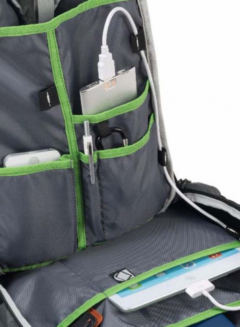 Protective Zipper Closure Backpack For 15.6-Inch Laptops Multicolour