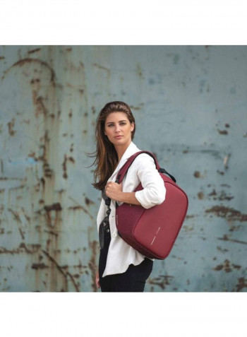 Bobby Hero Anti-Theft Backpack For 13.3-Inch Laptop 24.5x2.5x28.5cm Red