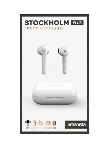 Stockholm Plus True Wireless Headphones With Charging Case White