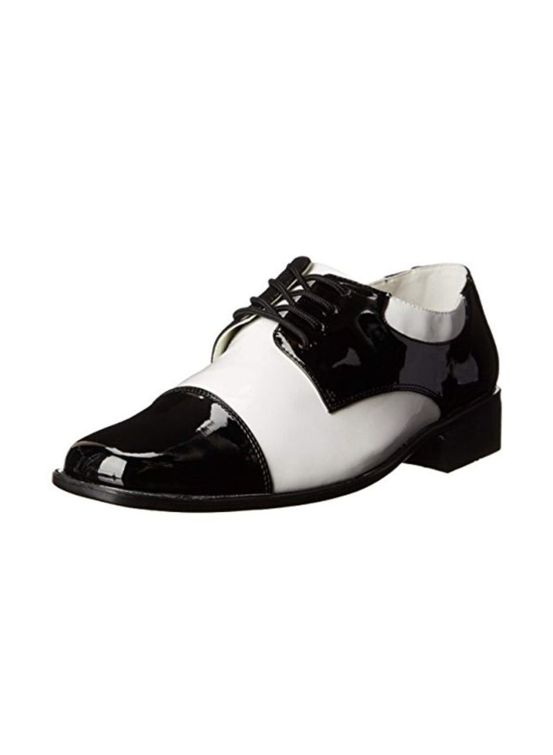 Block Heeled Lace-up Shoes Black/White