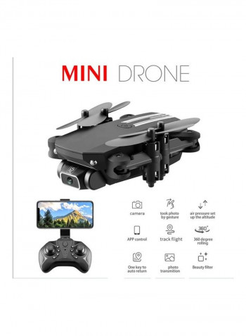 LS-MIN Mini Drone RC Quadcopter 480P Camera 13mins Flight Time 360° Flip 6-Axis Gyro Gesture Photo Video Track Flight Altitude Hold Headless Remote Control Drone with 1 Battery Black 22*6*15cm