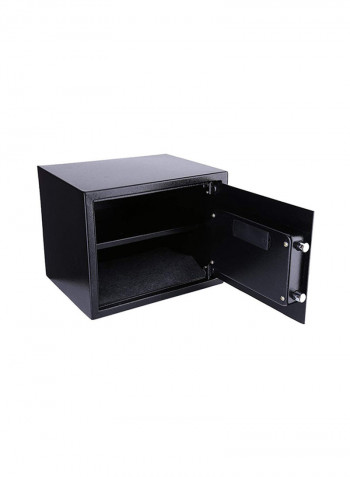 Safe Box Security Locker With Pin Code Keypad And Key Black 30x38x30centimeter
