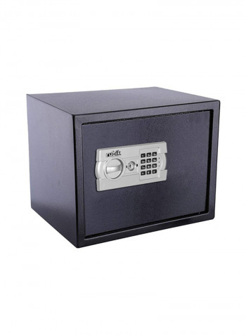 Safe Box Security Locker With Pin Code Keypad And Key Black 30x38x30centimeter