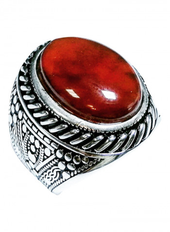 Silver Single Stone Ring