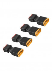 4-Piece Male To Female T Plug Connector Adapter For RC Lipo Battery