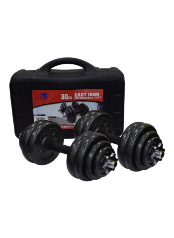 23-Piece Cast Iron Dumbell Set 30kg