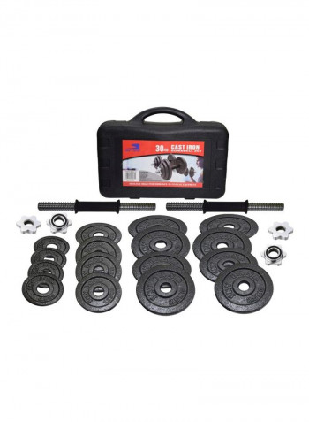 23-Piece Cast Iron Dumbell Set 30kg