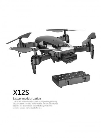 Dongmingtuo X12S 1080P Drone with Camera Wide Angle WiFi FPV Optical Flow Positioning Altitude Hold Gesture Photography Quadcopter 21*7*17.5cm
