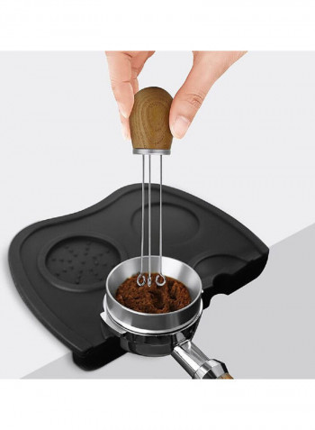 Stainless Steel Coffee Tamper Brown/Silver 5.47x1.25inch