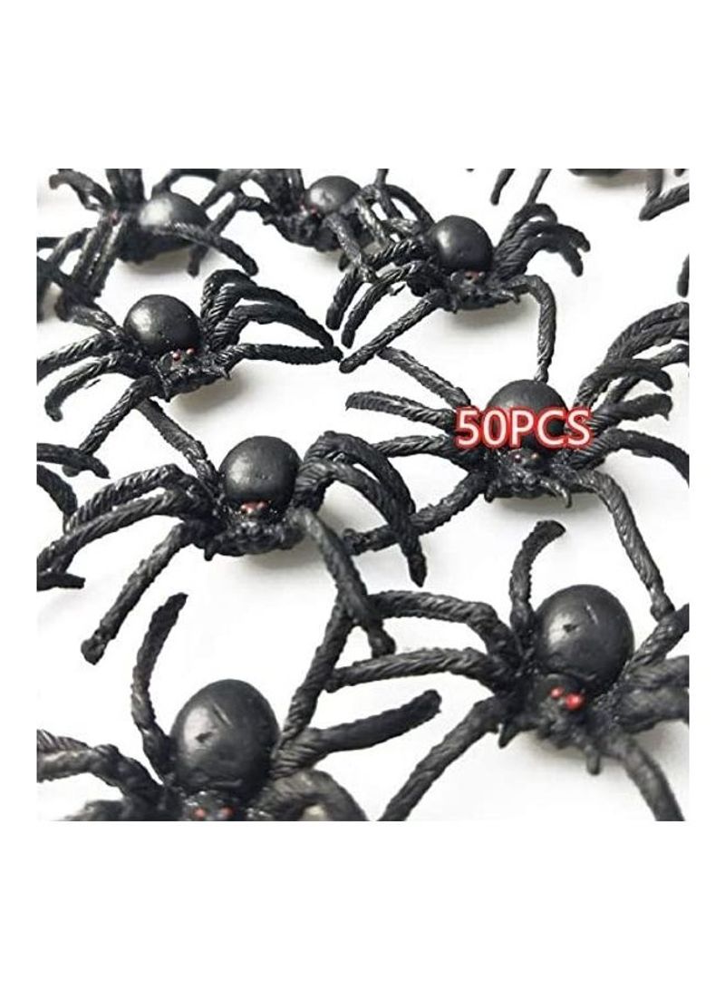50-Piece Plastic Spider Figures
