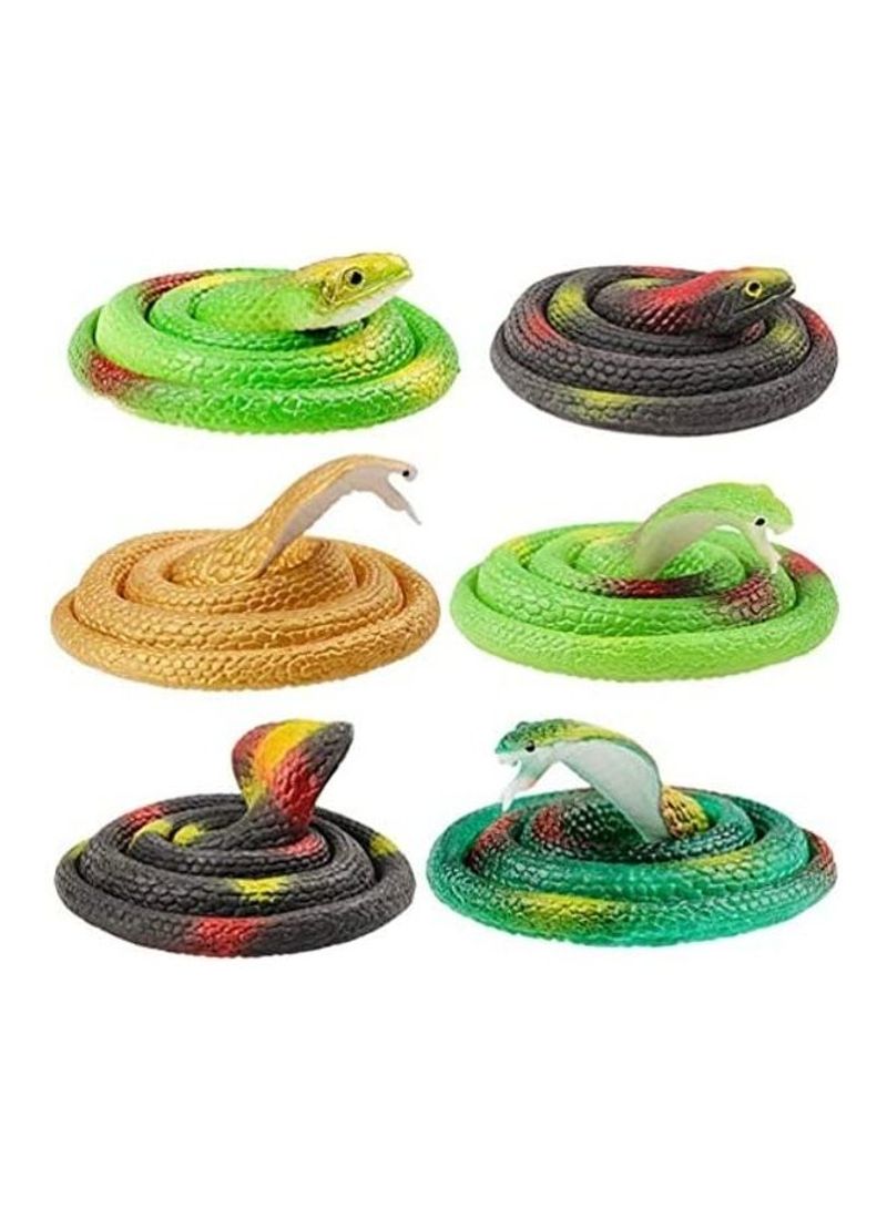 6-Piece Rubber Snake Playsets