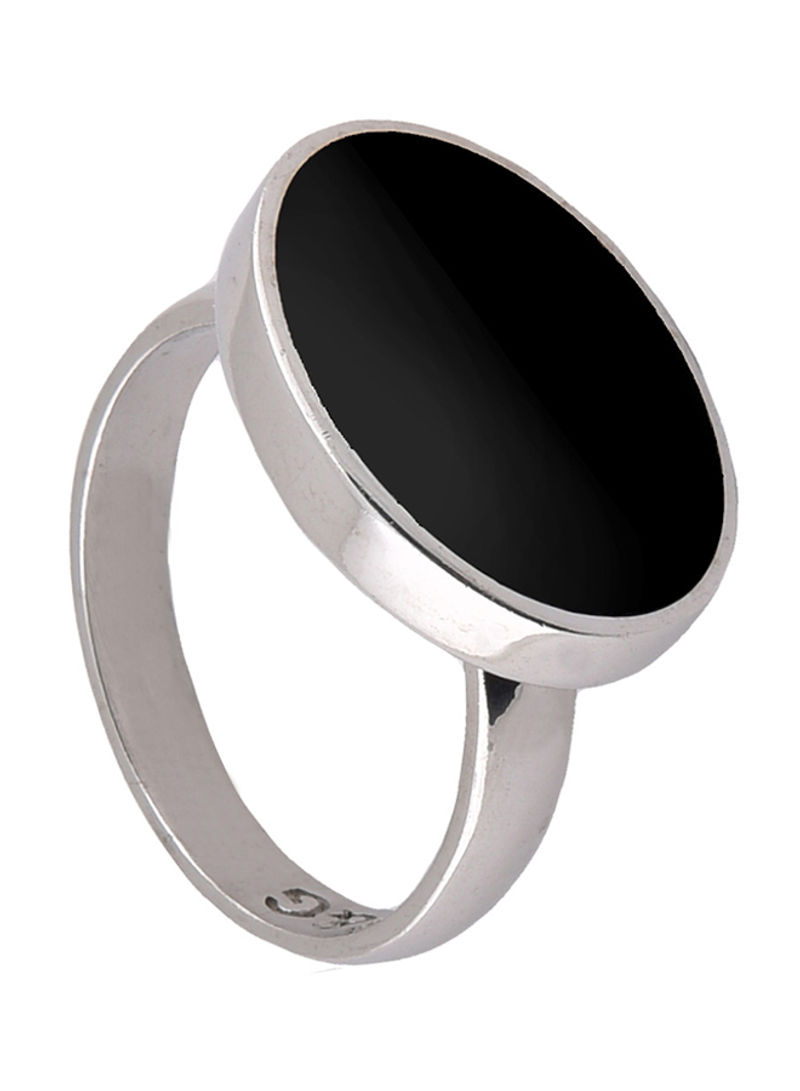 925 Sterling Silver Ring BQ3230-oval-black