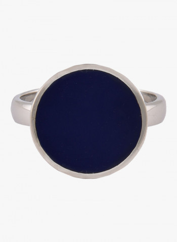 925 Sterling Silver Ring BQ3230-oval-navy