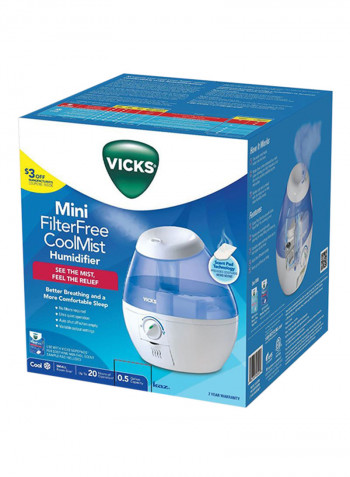 Cool Mist Mini Filter free Humidifier VUL520W White/Blue