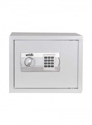 Large Safe Box With Digital Keypad White 30x38x30centimeter