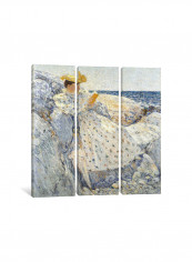 3-Piece Canvas Print Summer Sunlight - Isle Of Shoals Wall Art Multicolour 100 x 100 x 3.5centimeter