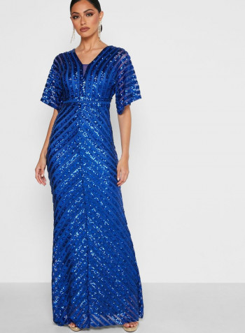 Fashionable Maxi Dress Blue