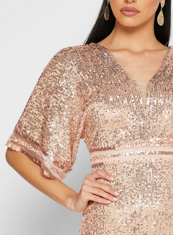 Stylish Comfortable Maxi Dress Gold