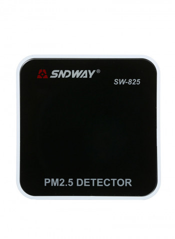 LED Digital Display USB Rechargeable Air Quality PM2.5 Detector Black/White 60 x 60 x 26millimeter