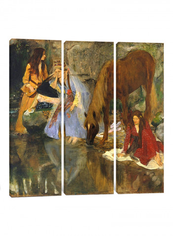 3-Piece Canvas Print Portrait Of Mlle Fiocre Wall Art Multicolour 100 x 100 x 3.5centimeter