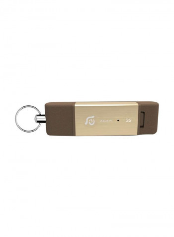 Portable Flash Drive 32غيغابايت بني/بيج