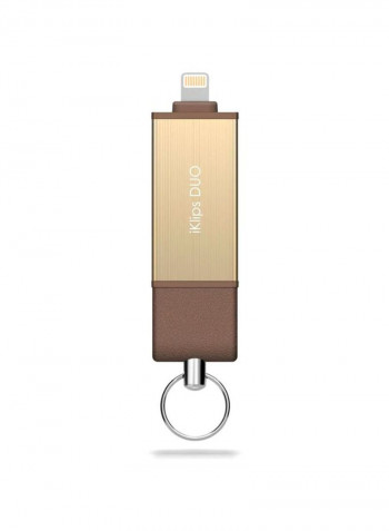 Portable Flash Drive 32غيغابايت بني/بيج