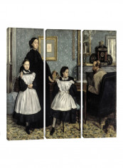 3-Piece Canvas Print The Bellelli Family Wall Art Multicolour 100 x 100 x 3.5centimeter