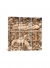 3-Piece Jones - The Tomb Of Tristan And Isolde Canvas Painting Set Multicolour 100x100x3.5centimeter