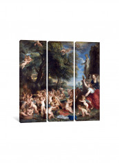 3-Piece Worship Of Venus Canvas Painting Set Multicolour 100x100x3.5centimeter