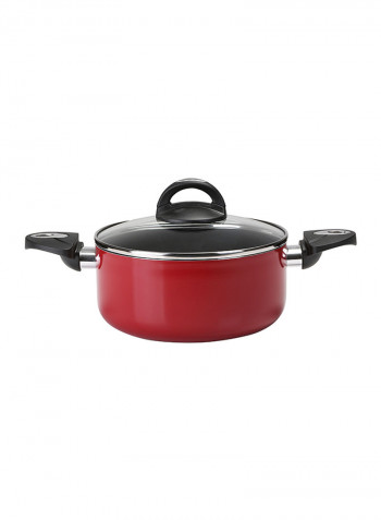 16-Piece Aluminium Cookware Set Red/Black
