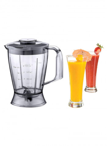 Food Processor 32 Functions 5-in-1 (Blender + Grinder + Dough Maker + Whisker + Food Processor) 1.5 لتر 1000 وات FX1075-B5 أبيض/أسود/رمادي