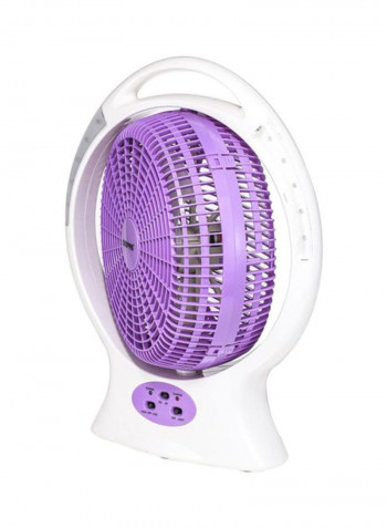 Rechargeable Fan With LED Light 24 W GF9487 Purple/White/Black