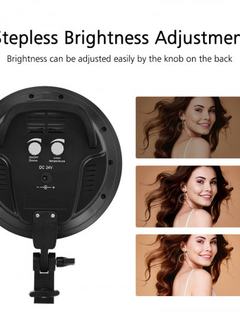 Studio Photography Softbox LED Light Kit Black