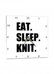 Quote Printed Wall Clock Black/White 13 x 13inch