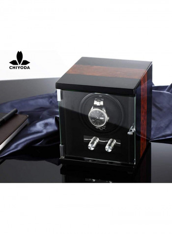 Handmade Wooden Watch Box With 12 Rotation Modes