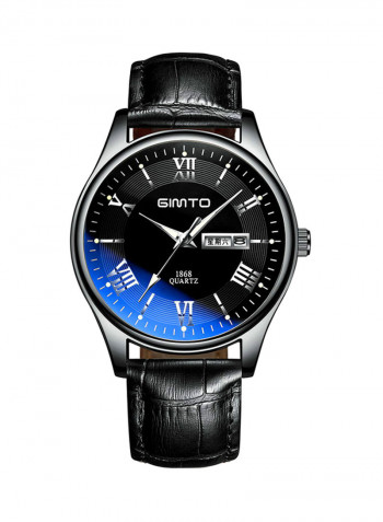 Water Resistant Leather Analog Watch GM605-A