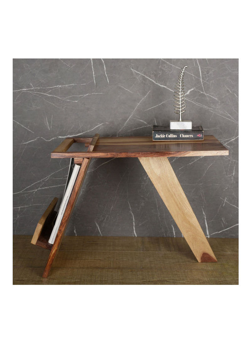 طاولة أكيرا قابلة للطي مصنوعة من خشب الشيشام بني 55 x 40سم