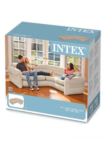 Inflatable Air Corner Sofa Beige 257x203x76cm