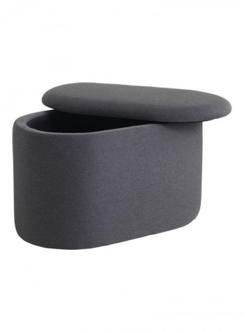 Pouffe Gislev With Storage Asphalt Grey 65 X 35cm