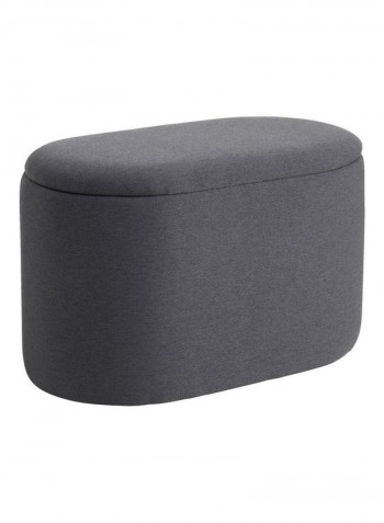 Pouffe Gislev With Storage Asphalt Grey 65 X 35cm