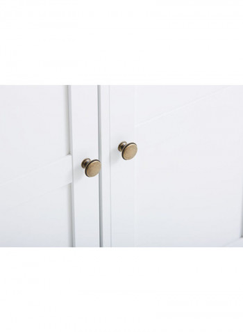 2-Door Cabinet White 71x71x35cm