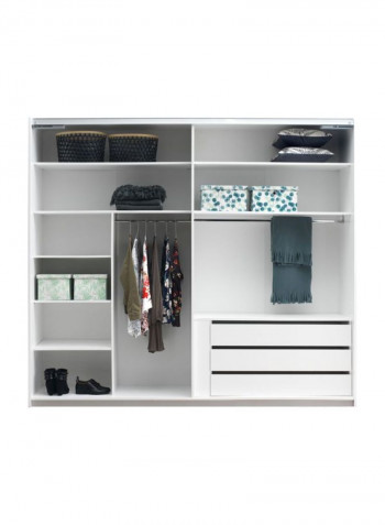 3-Tier Bedroom Organizer Rack White