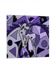 Horses Abstract Art Printed Wall Clock Multicolour 13 x 13inch